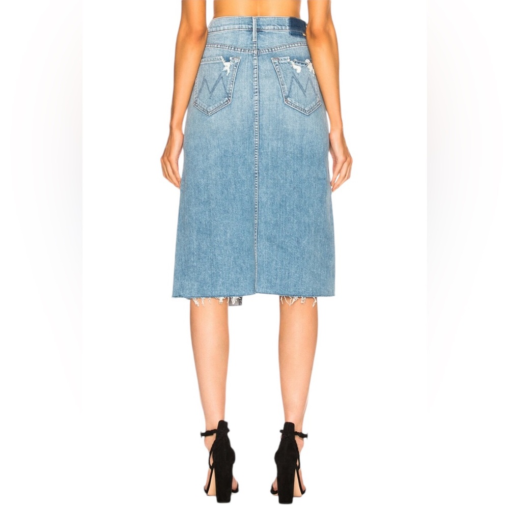 Mother The straight a step midi fray skirt - Picture 3 of 16
